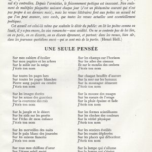 « Une seule pensée » [Liberté]