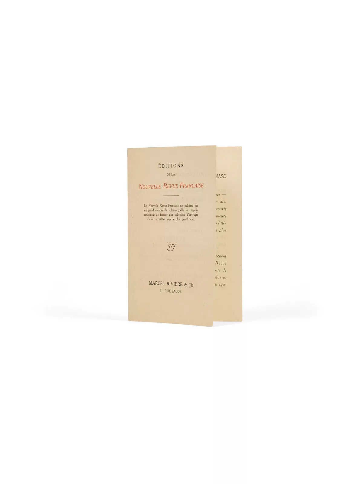 Catalogue N.R.F.